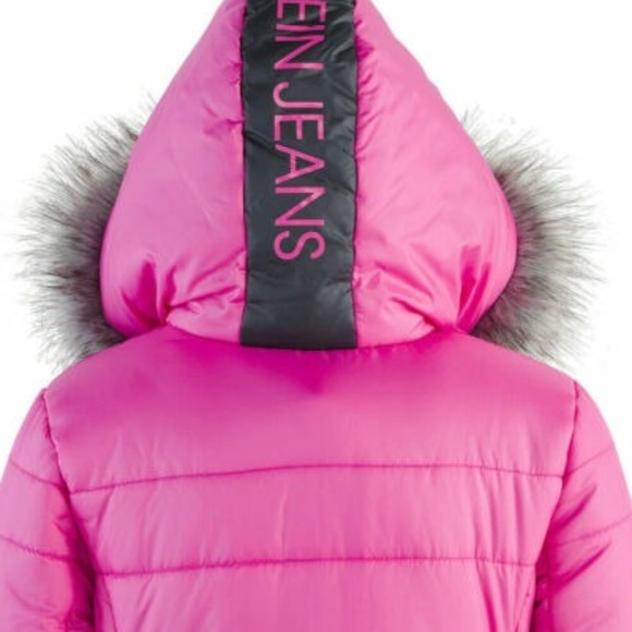 Calvin Klein Other - Calvin Klein Jeans Fuchsia Lipstick Hooded Puffer